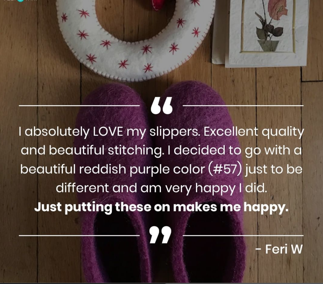 Customer Review - Felt and yarn